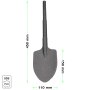 GEPCO SDS-Max Spade Chisel 110 x 450 mm for Concrete, Asphalt, Masonry, and Ground Work