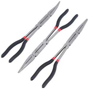 Double Jointed Long Flat & Nose Pliers Set 335 &...