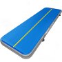 3M 4M 5M 6M Turnmatte Air Track Matte Tumbling Aufblasbar Gymnastikmatte 6M vorne blau, seitlich grau