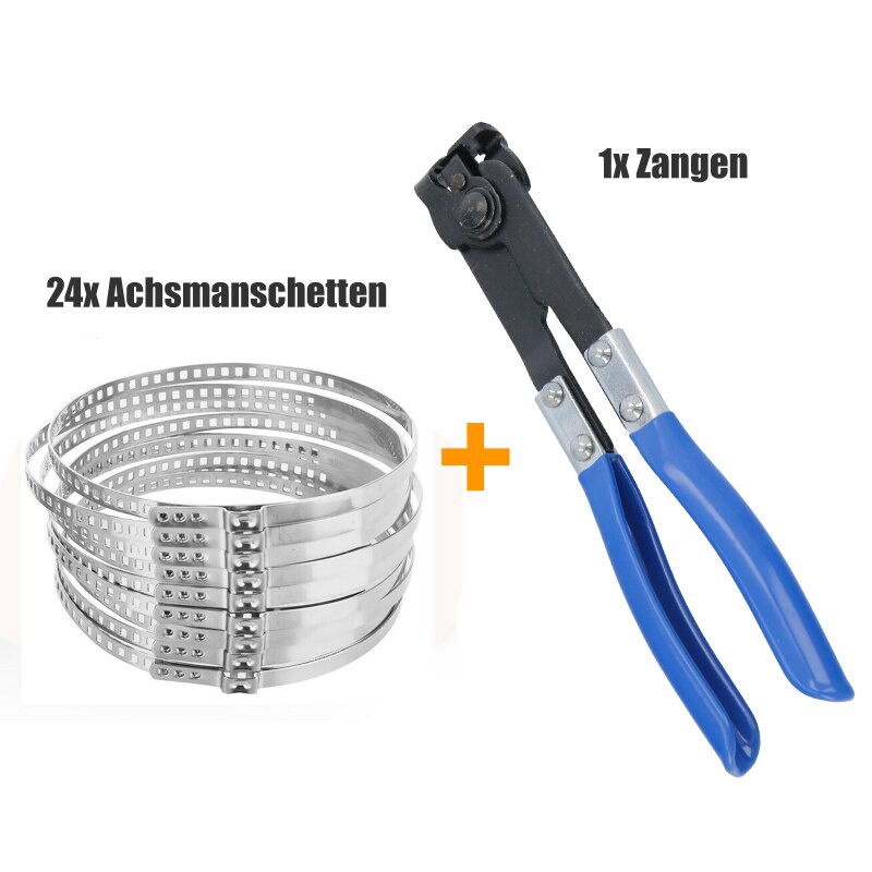 24-tlg Schellen Für Achsmanschetten 60-124mm Klemmschelle 7mm Breit Mit  Zange - Gepco, 23,59 €