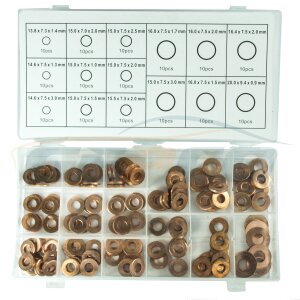 GEPCO 150pc Fuel Injector Copper Washer Seal Flat Rings...